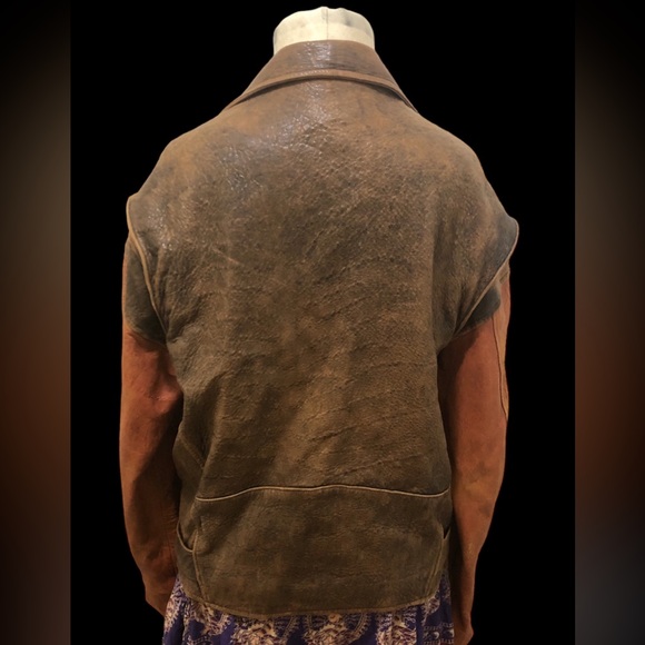 Vintage 90’s DKNY Leather Bomber Jacket S-M - Picture 10 of 13